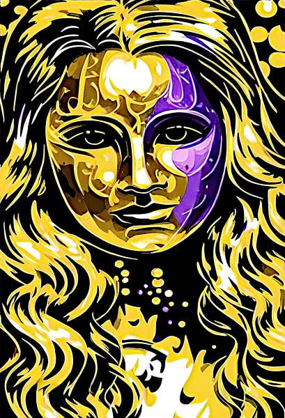 Die Frau mit der Goldmaske von DJF by Dean Jayson Freeman Art | Level Up your Home