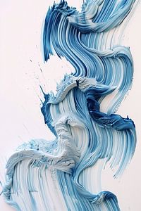 Blue Waves: Abstrakte Pinselstriche