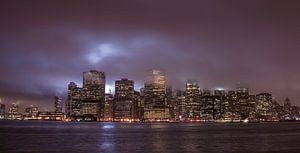 Night Skyline Manhattan van Alex Hiemstra