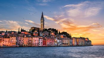 Zonsondergang in Rovinj, Kroatië