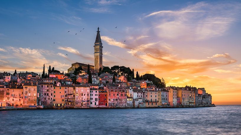 Sonnenuntergang in Rovinj, Kroatien von Michael Abid
