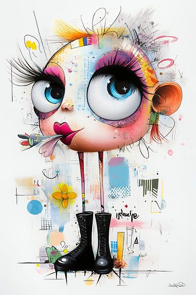 kunstachtige en grappige whimsical karikatuur van Gelissen Artworks