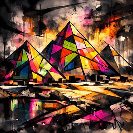 Colour Pyramids in a Storm of Light by ButterflyPix