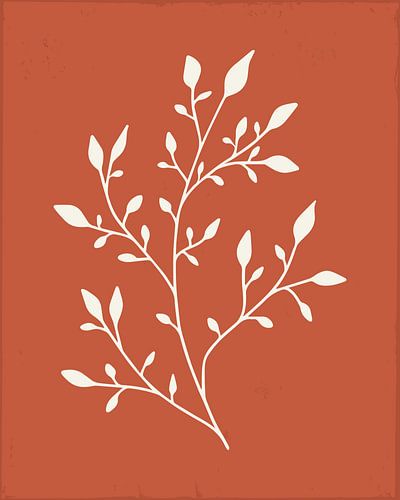 Kleine blaadjes in rood 2