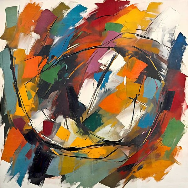Vivid Abstract Canvas by Georgia Chagas
