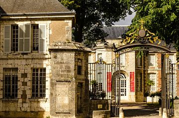Historische paleisgevel en toegangspoort in Chartres Frankrijk van Dieter Walther