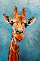 Peinture colorée d'une girafe