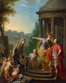 Vinzenz Fischer – Allegory of the Transfer of the Imperial Gallery to the Belvedere, 1781