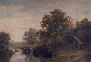 Landschaft in Limburg, Frans Keelhoff, 1886