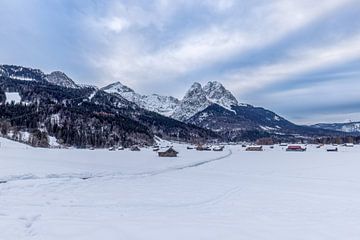 Winterdag in Garmisch-Partenkirchen van Teresa Bauer
