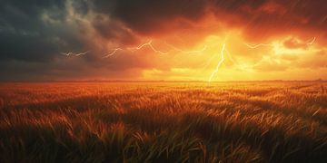 Thunderstorm atmosphere in the field by fernlichtsicht