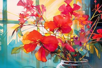 Imprimés botaniques | Enchantement floral | peinture botanique sur Blikvanger Schilderijen