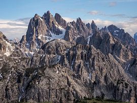 Majestic Three Peaks in South Tyrol - iconic mountain massif of the Dolomites, spectacular in light, shape and alpine landscape by Miriam Schwarzfischer Fotografie