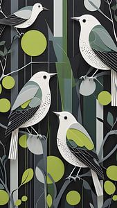 Lignes épurées et formes d'oiseaux