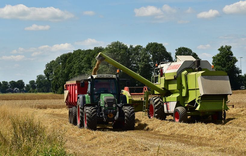 combine met tractor van Heidi de Vries