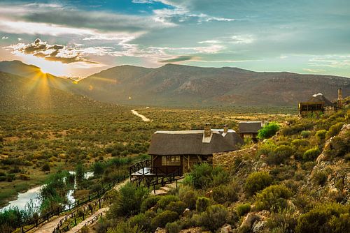 Zonsondergang in Zuid-Afrika