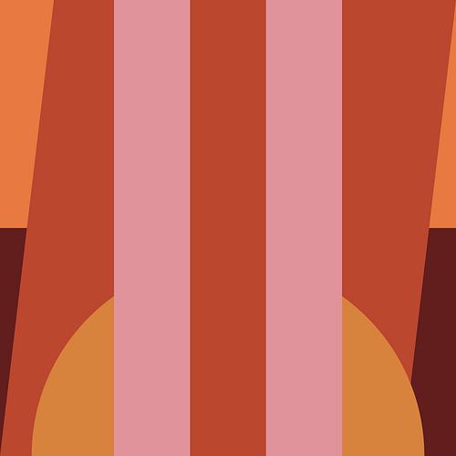 Art géométrique abstrait aux couleurs rétro