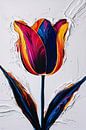 Kleurrijke abstracte tulp schilderij van Art & Soul Creations thumbnail