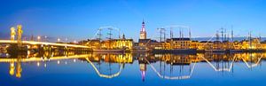 Abend auf der Skyline der Stadt von Kampen von Sjoerd van der Wal Fotografie