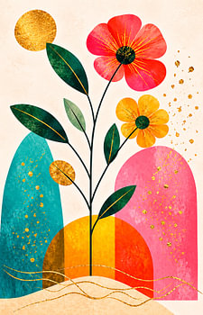 Blüten in Balance