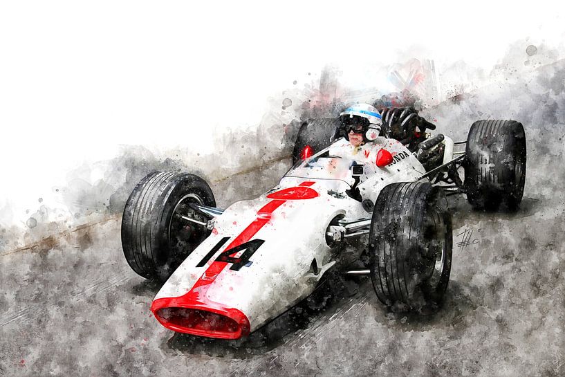 John Surtees sur Honda par Theodor Decker