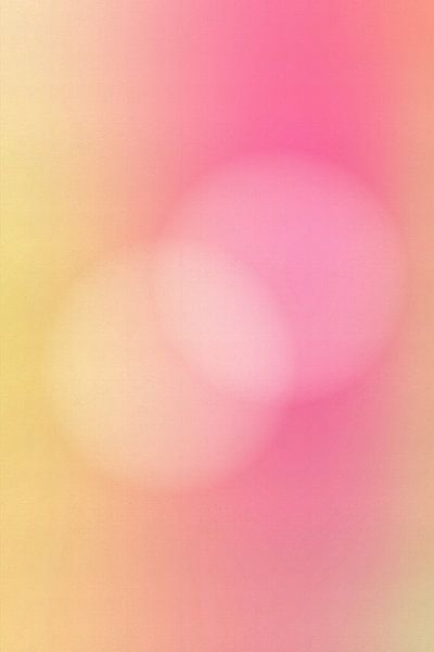 Retro 70s neon art. Soft gradients in yellow and pink by Dina Dankers