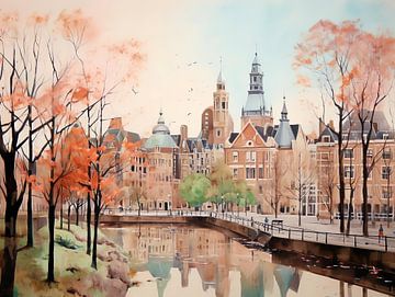 Sketch landscape of The Hague by PixelPrestige