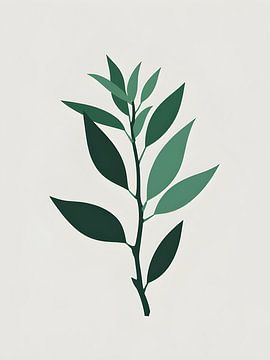 Eenvoudige groene tak