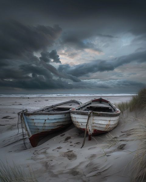 Ankern an Dünen von fernlichtsicht