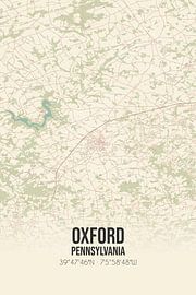 Vintage map of Oxford (Pennsylvania), USA. by Prints of Place