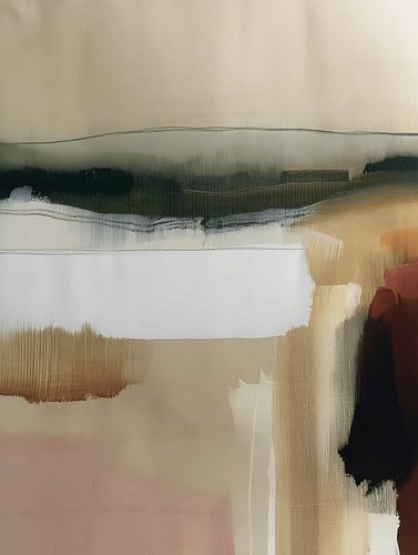 Modern abstract in aardetinten van Studio Allee
