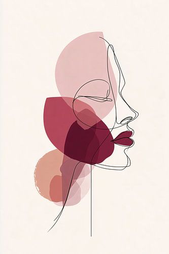 Lijnportret in Roze no.2