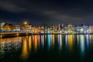 Amsterdam Amstel bij Nacht van Ardi Mulder
