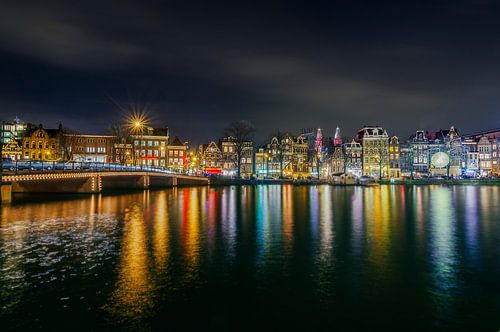 Amsterdam Amstel bij Nacht