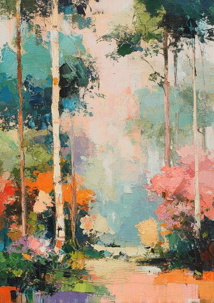 Enchanted forest in expressionism by Niklas Maximilian