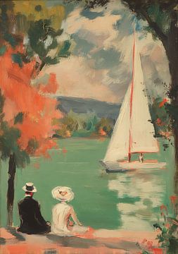 Sailboat on a quiet shore