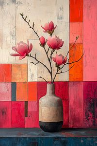 Magnolia Blokwerk I – Zacht Contrast