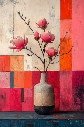 Magnolia Blokwerk I – Zacht Contrast