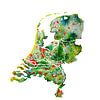 The Netherlands | Watercolour Map | Also beautiful as a wall circle by WorldMapShop