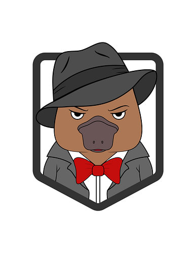 Cool Detective Platypus in Suit and Fedora