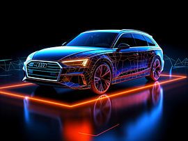 Audi A6 Car Auto Sportwagen Neon von FotoKonzepte