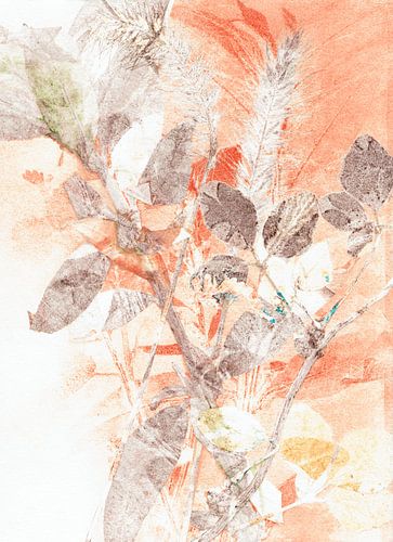 Red Brown Botanical Leaves