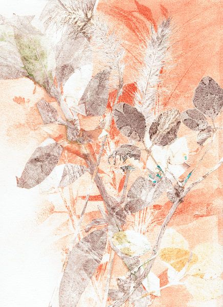 Red Brown Botanical Leaves by Lies Praet