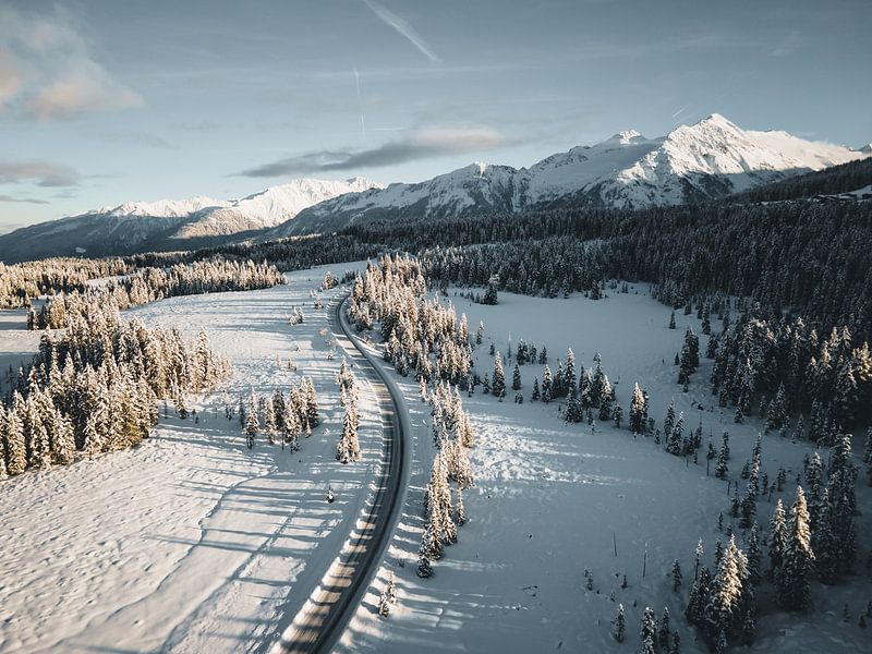 Winterlandschaft Straße von Tirol nach Salzburg Hochkrimml Gerlos von Daniel Kogler