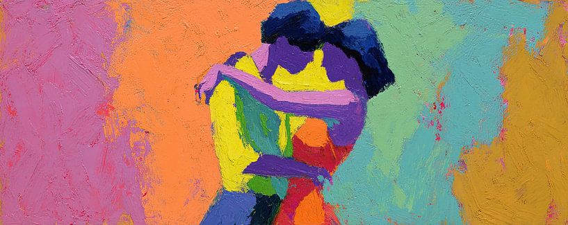 Freudige Verbindung in Bewegung von Wunderbare Kunst