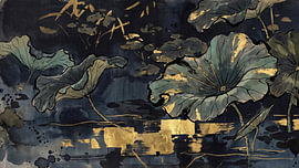 Goldener Lotusteich von Siti Zuliana