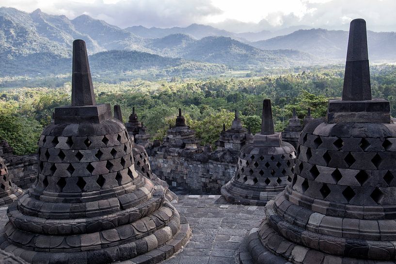 borobudur indonesie van Jan Pel