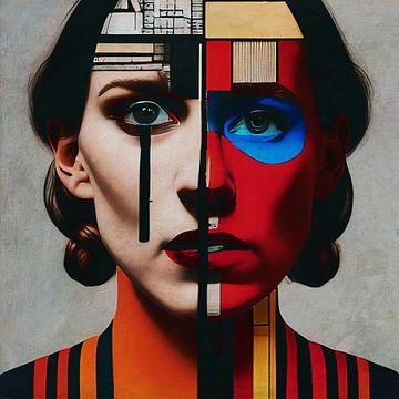 Collage van een portret van Jan Keteleer