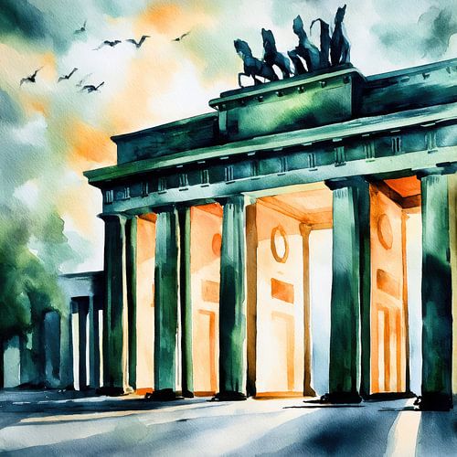 Berlin Brandenburg Gate - Watercolour