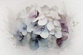 Hortensias : couleurs d'automne à l'aquarelle -3 sur Studio Pieternel